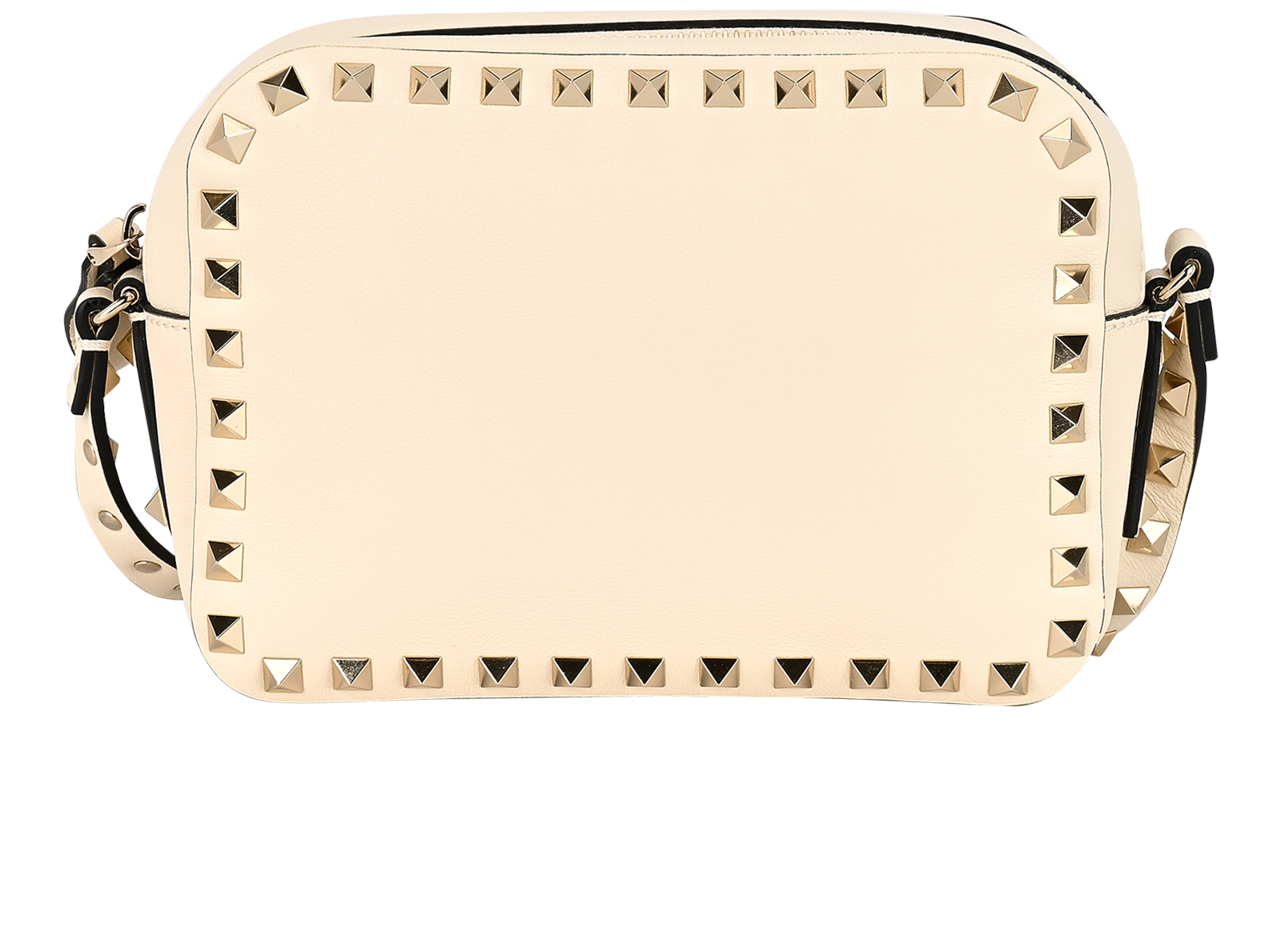 Rockstud Camera Bag, &pound;495, Handbags, White, Leather, Back view